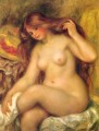 Bañista de pelo rubio desnudo femenino Pierre Auguste Renoir